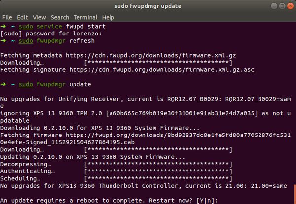 Aggiornamento del firmware di sistema sul mio Dell XPS 9360